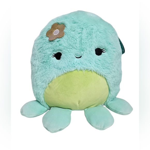 NWT SQK - Medium Plush 12 Inch Squishmallow Ophelia - Teal Octopus - Fuzzamallow - Picture 1 of 7